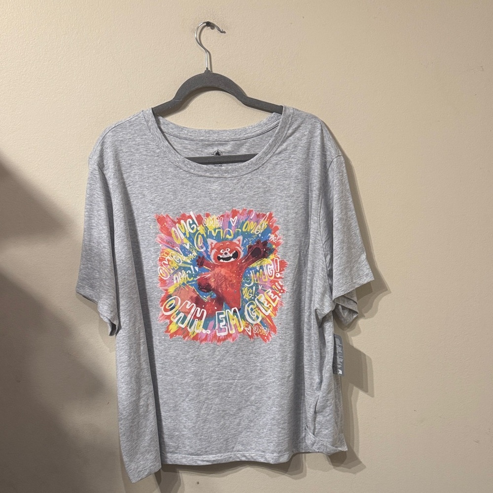 Unisex Plus Size Heather Gray Disney Pixar Turning Red Shirt sz 3x NEW NWT